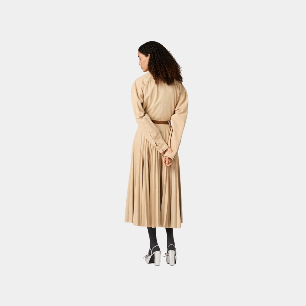 Pleated Old Denim Skirt With Belt Miu miu – Гарантія оригінальності – вид ззаду