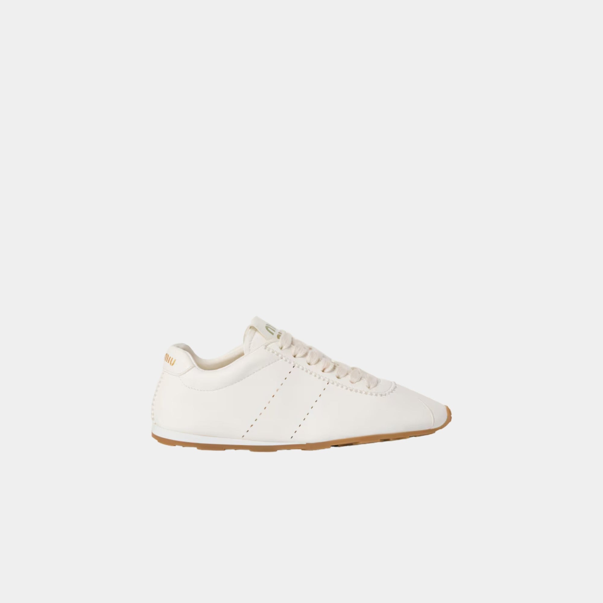 Plume Nappa Leather Sneakers Miu miu – Гарантія оригінальності – вид ззаду
