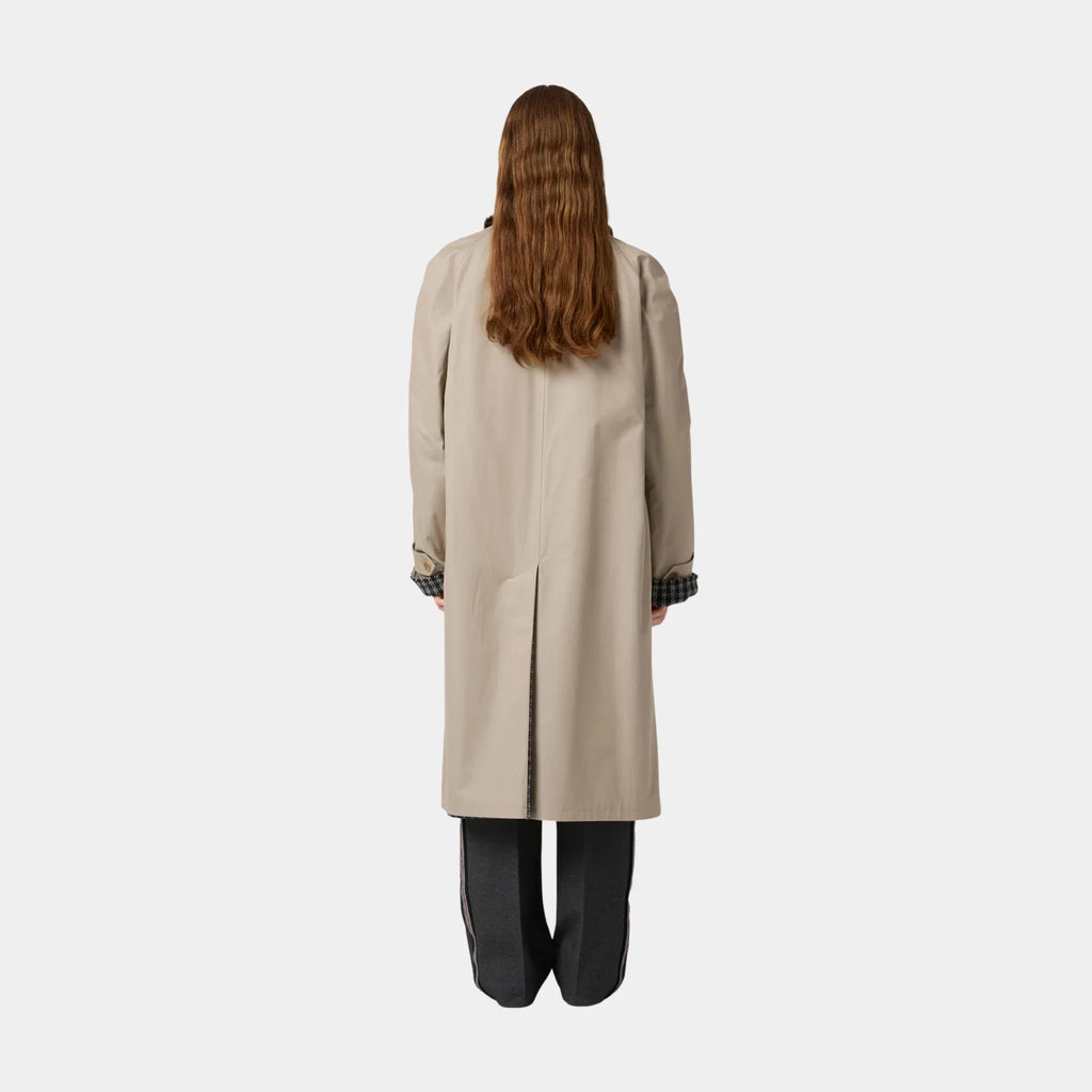 Reversible Twill And Check Trench Coat Miu miu – Гарантія оригінальності – детальний вид