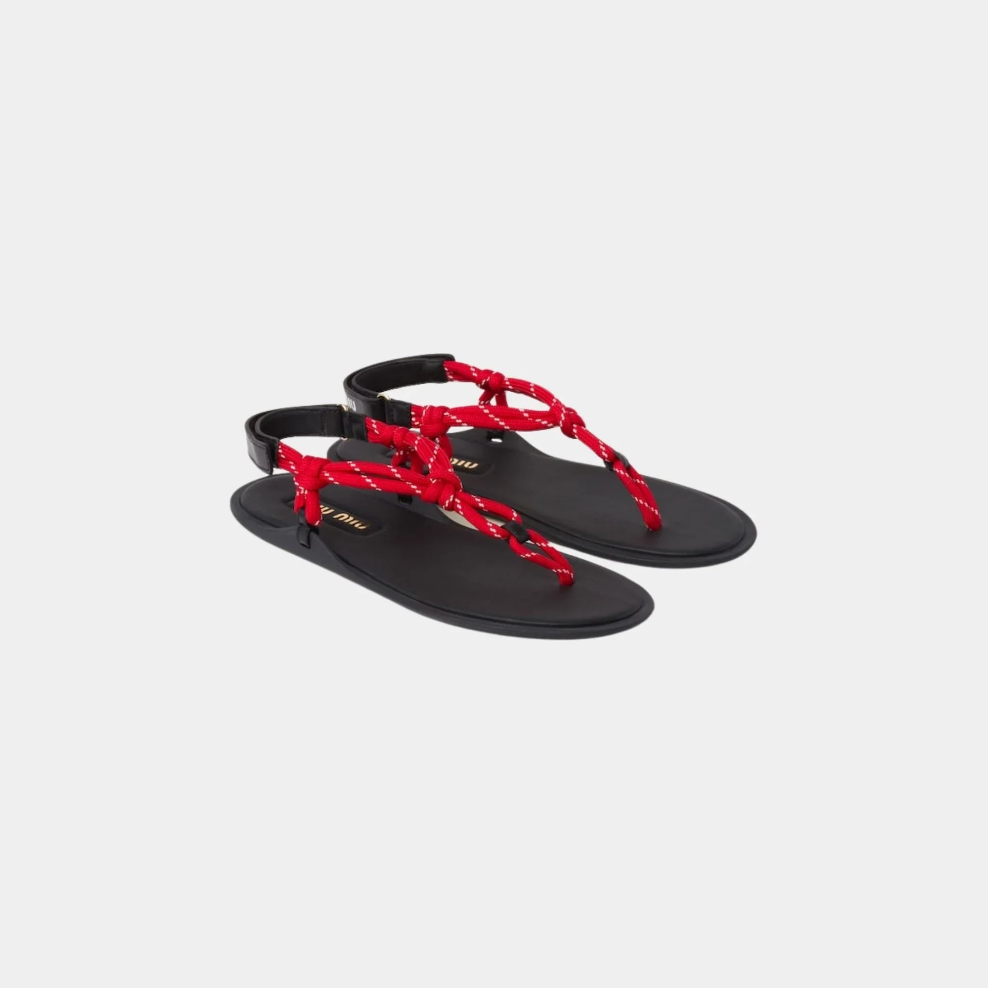 Riviere Cord And Leather Sandals Miu miu – Гарантія оригінальності – збільшений вид