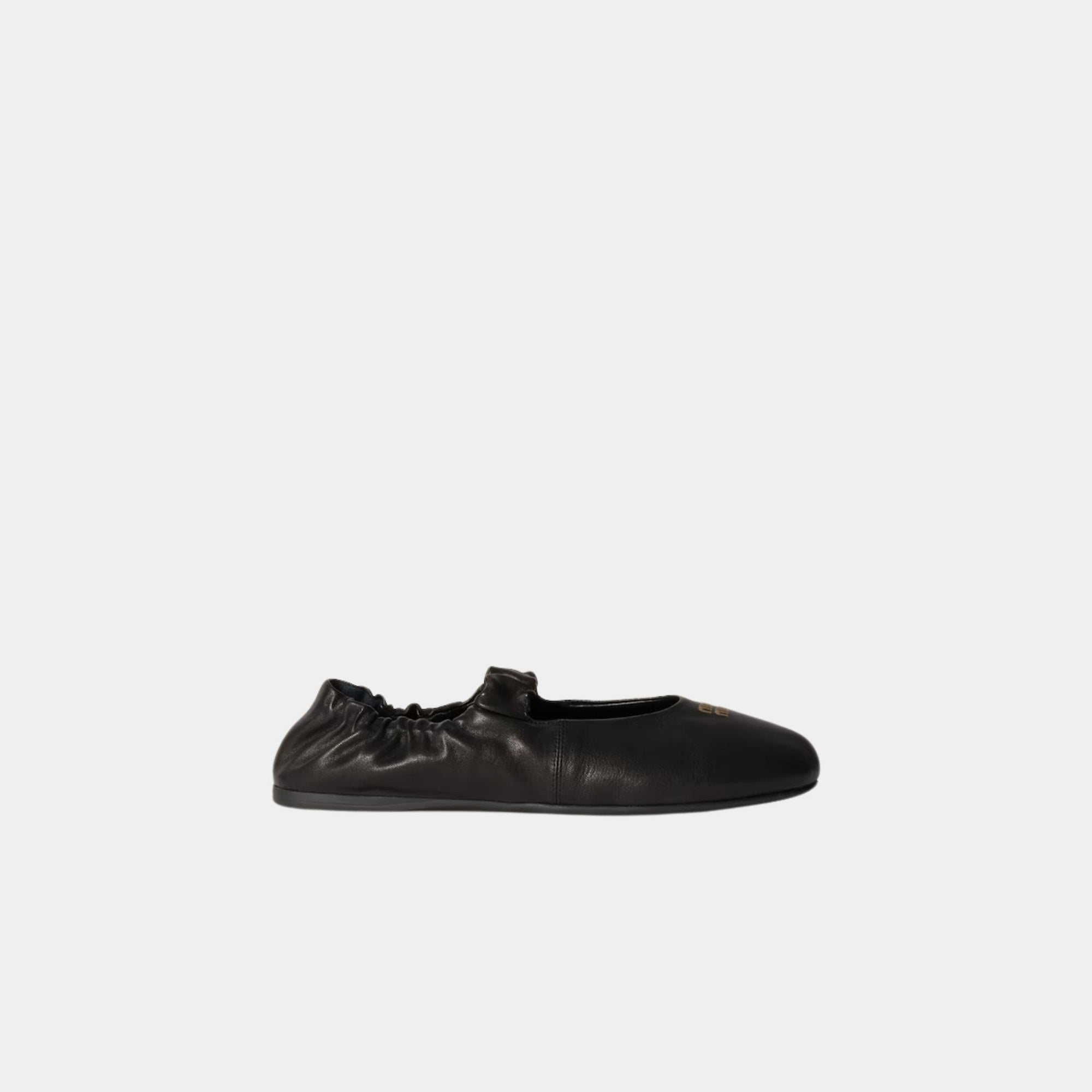 Ruches Nappa Leather Ballerinas Miu miu – Гарантія оригінальності – боковий вид