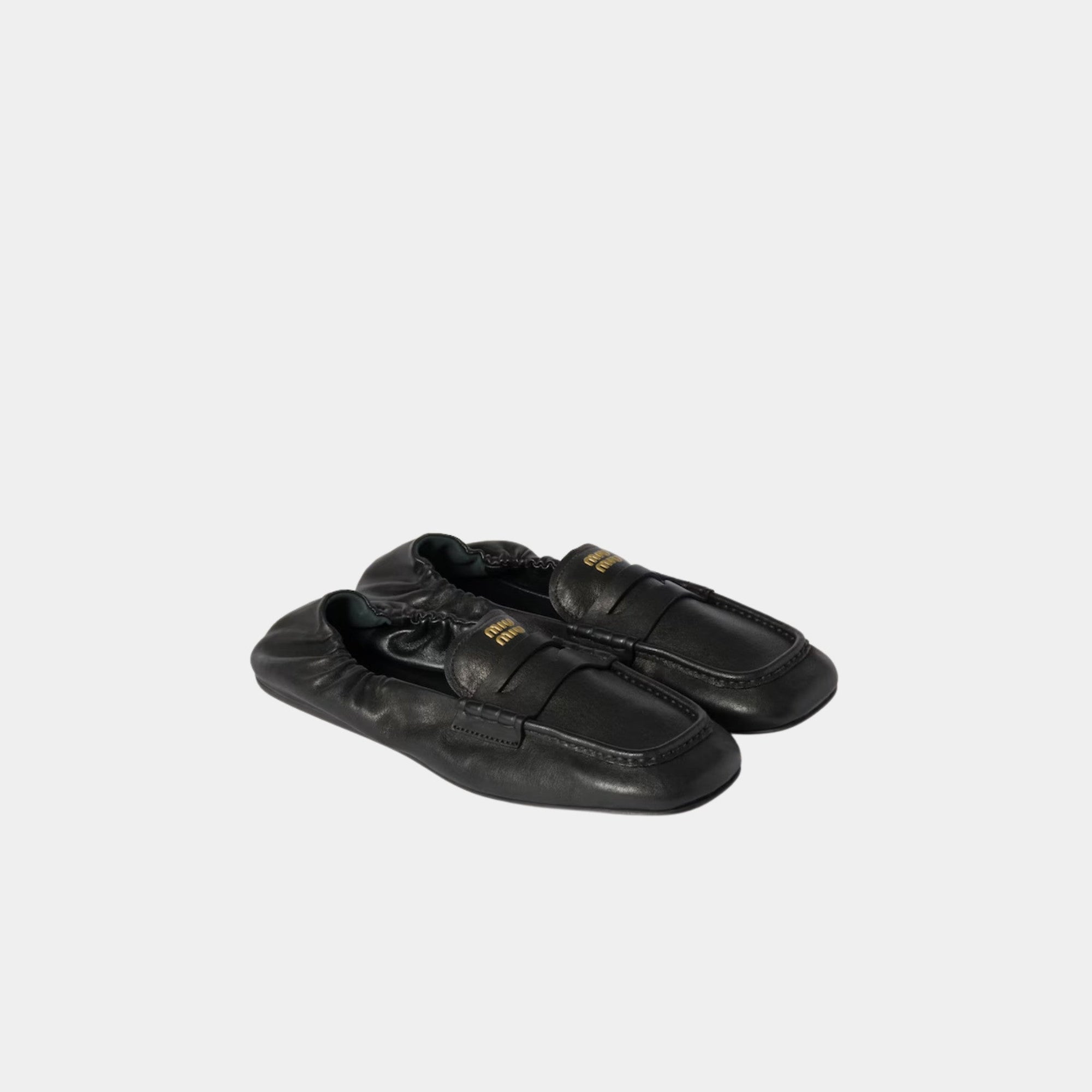 Ruches Nappa Leather Loafers Miu miu – Гарантія оригінальності – вид ззаду
