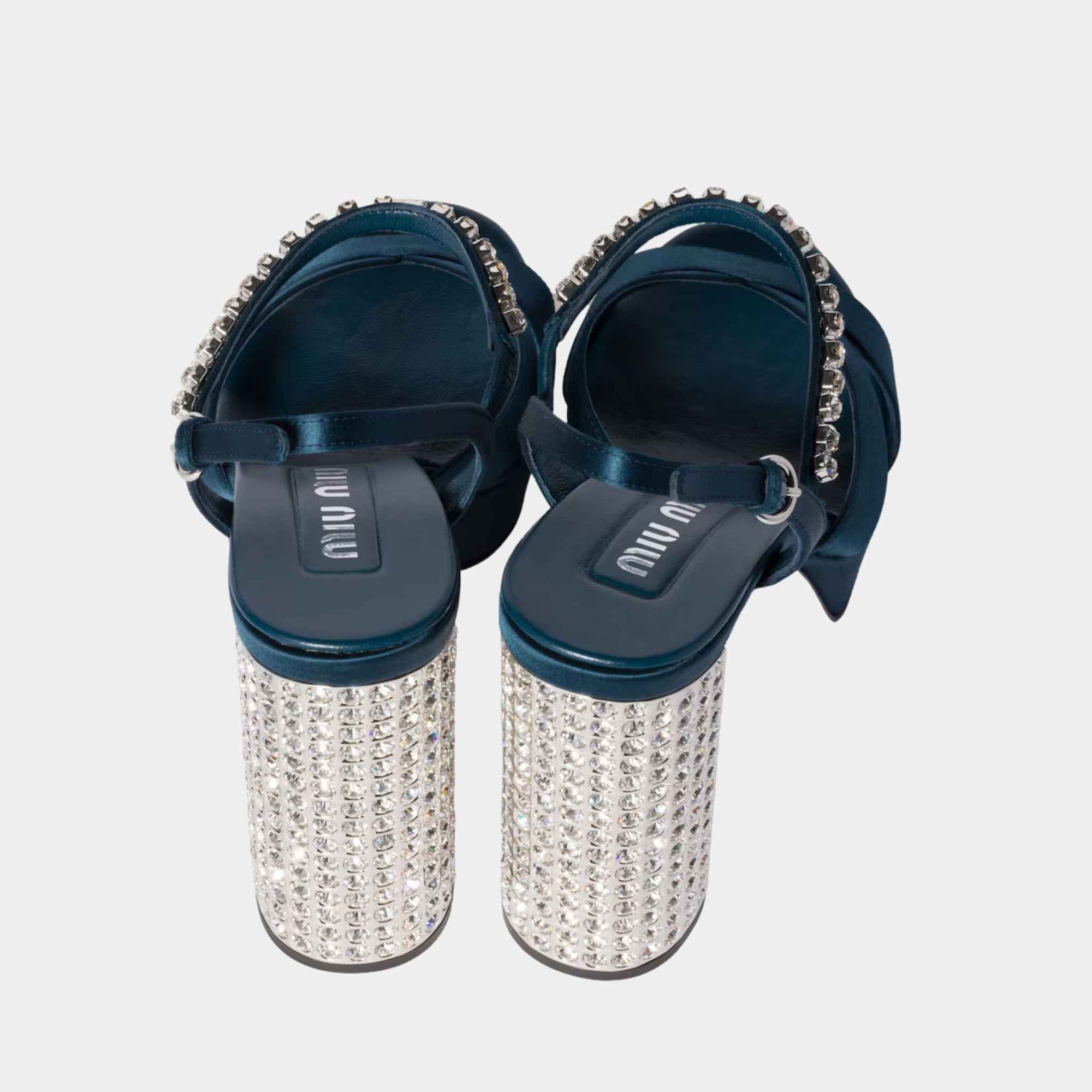 Satin Nappa Leather Platform Sandals Miu miu – Гарантія оригінальності – детальний вид