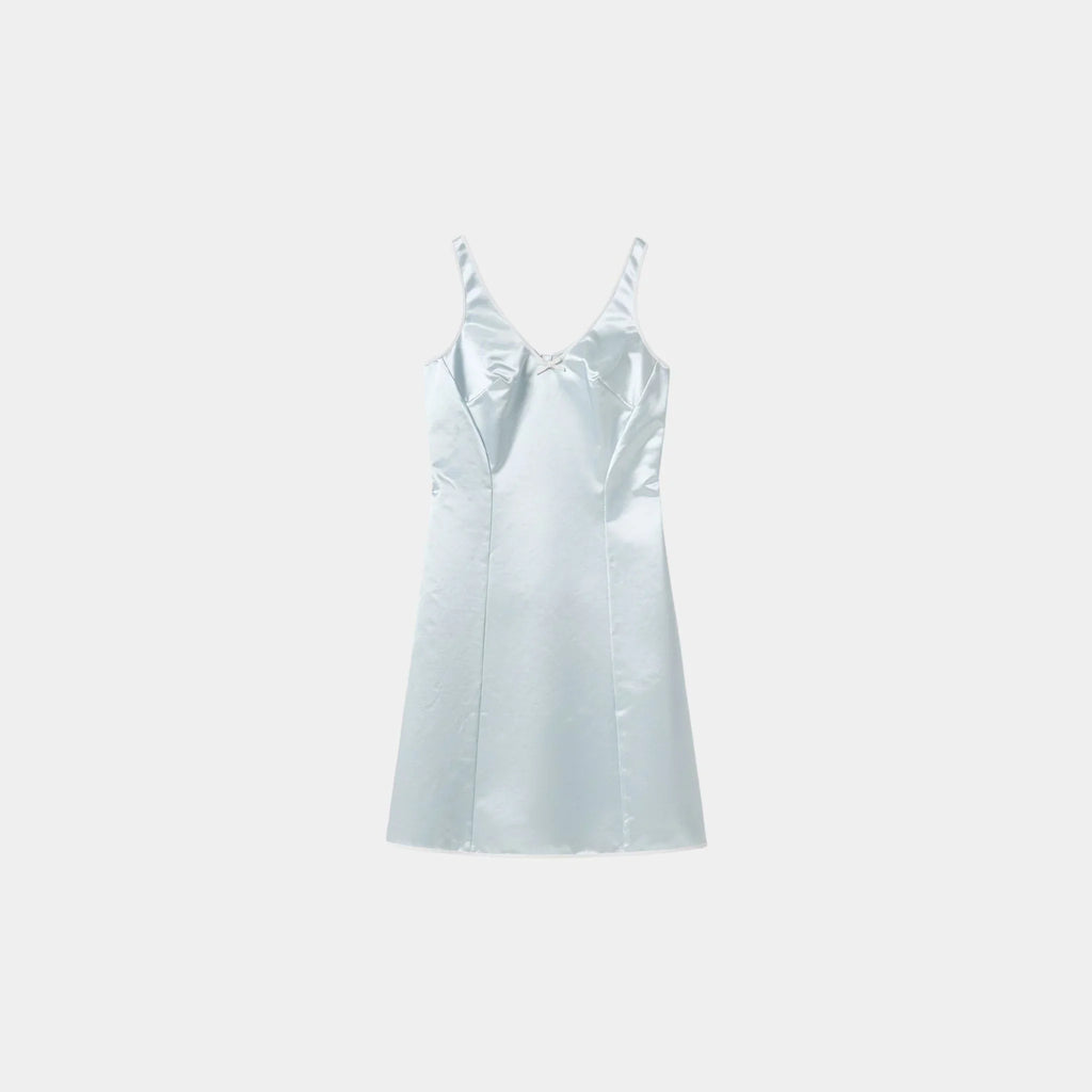 Satin Sleeveless Dress Miu miu оригінал – Купити в Україні – боковий вид