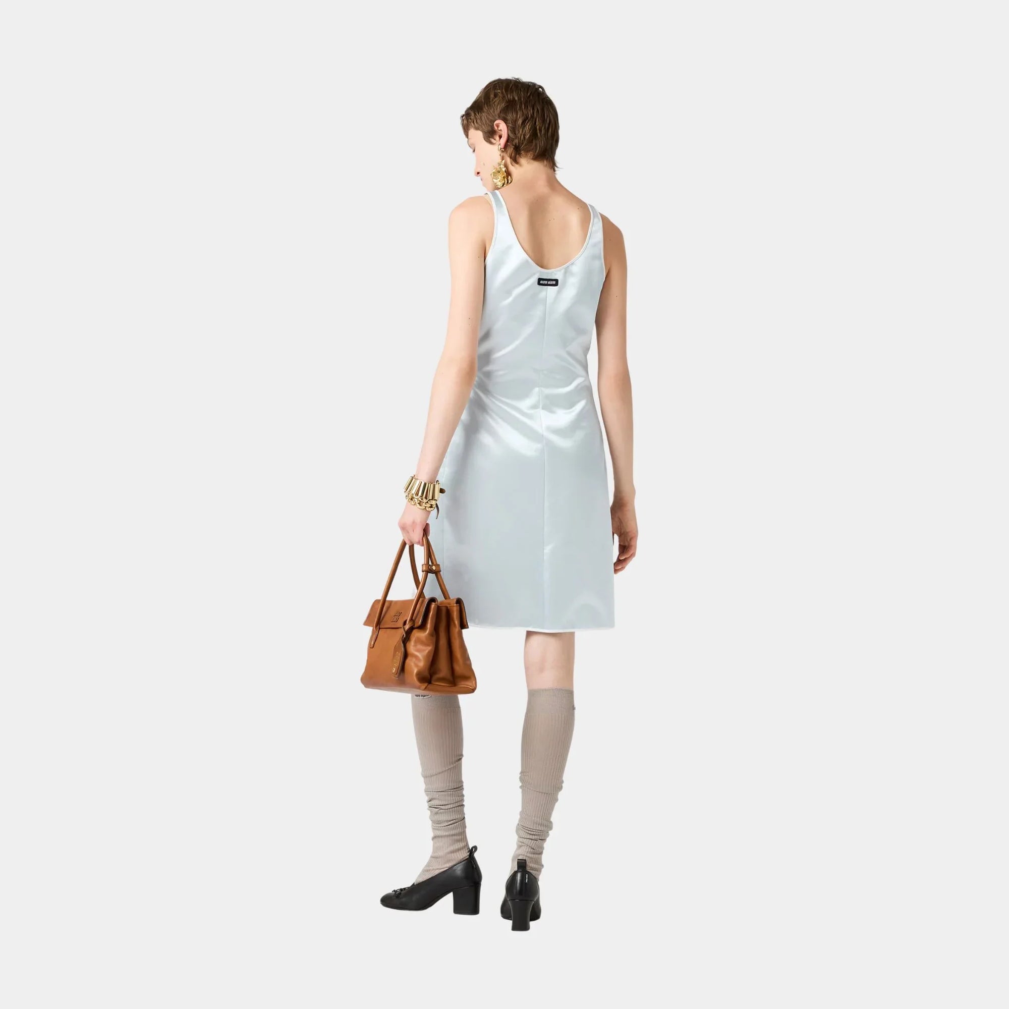 Satin Sleeveless Dress Miu miu оригінал – Купити в Україні – детальний вид
