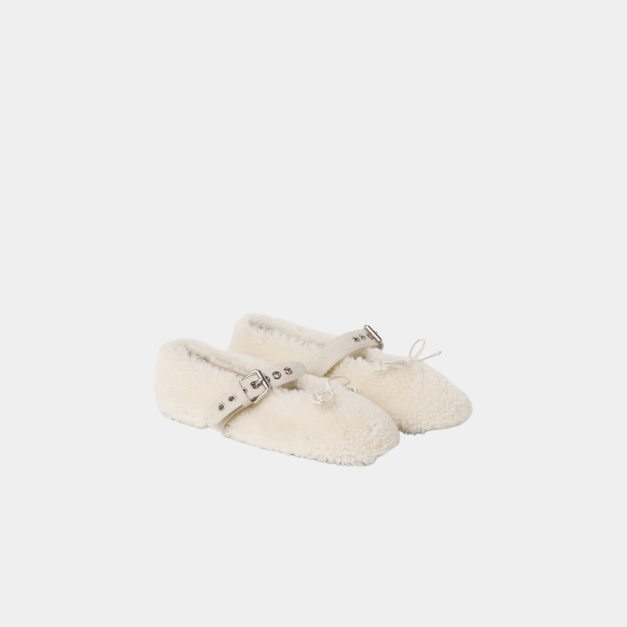 Shearling Lambskin Ballerinas Miu miu – Гарантія оригінальності – вид ззаду