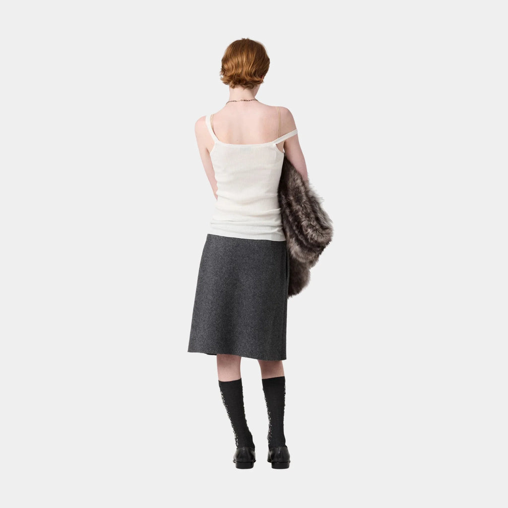 Shetland Wool Skirt Miu miu оригінал – Купити в Україні – вид ззаду