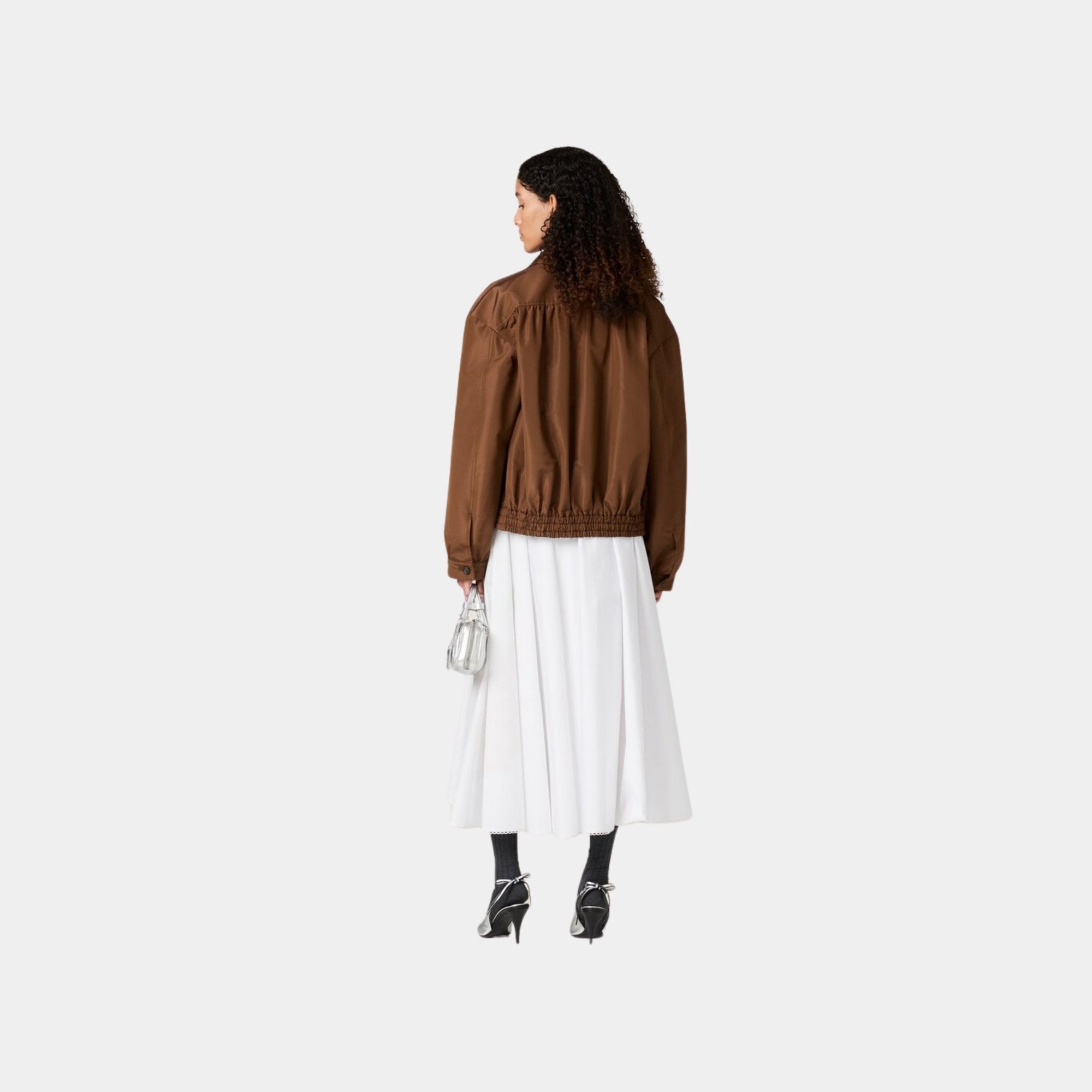 Silk Faille Blouson Jacket Miu miu – Гарантія оригінальності – вид ззаду