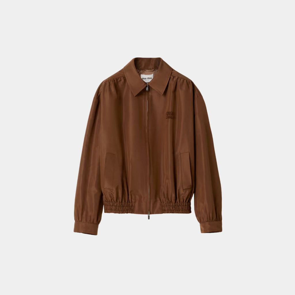 Silk Faille Blouson Jacket Miu miu – Гарантія оригінальності – боковий вид