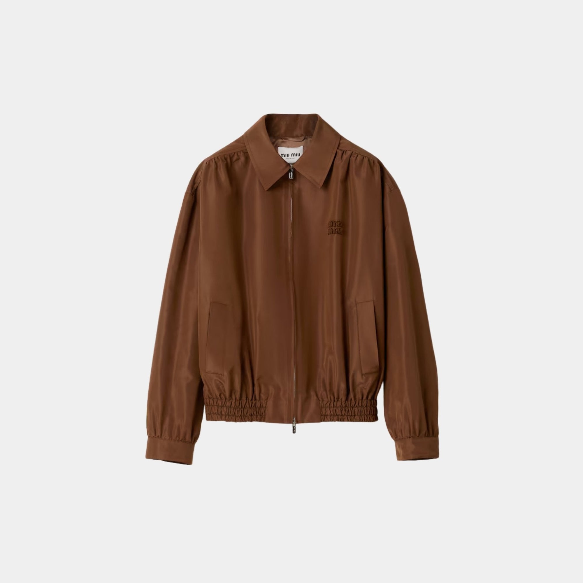 Silk Faille Blouson Jacket Miu miu – Гарантія оригінальності – боковий вид