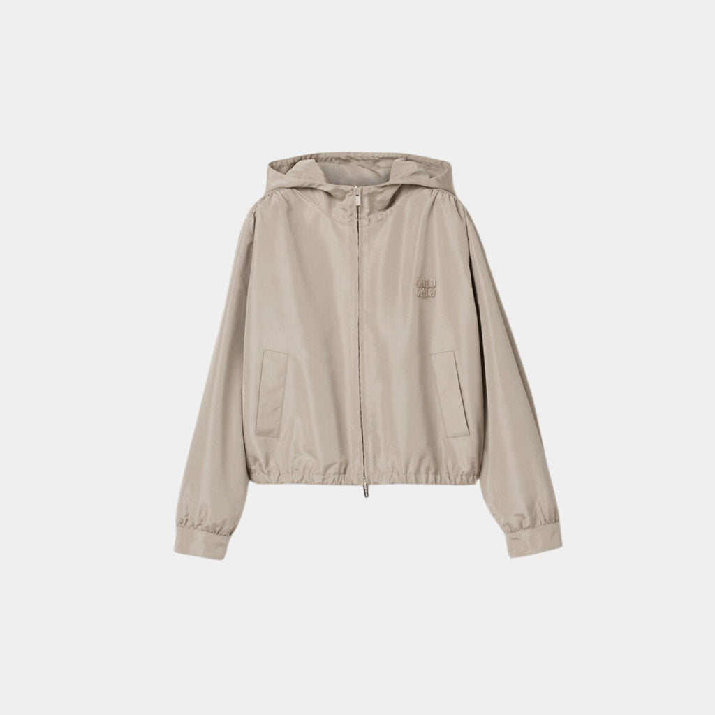 Silk Faille Blouson Jacket With Hood Miu miu оригінал – Купити в Україні – боковий вид