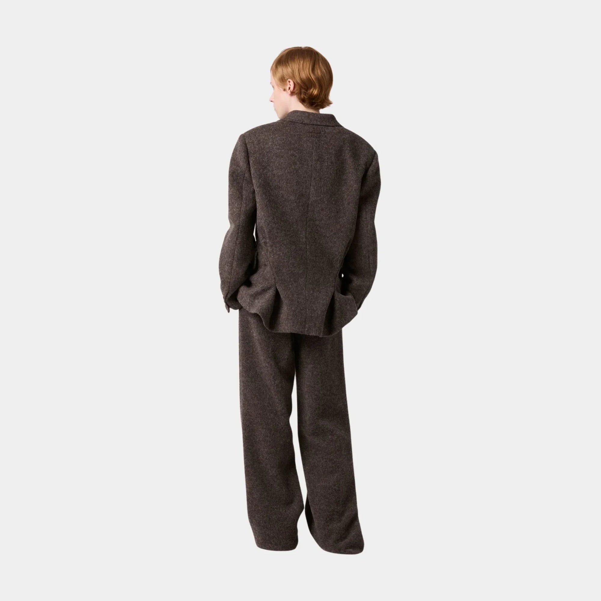 Single-Breasted Light Shetland Wool Jacket Miu miu – Гарантія оригінальності – вид ззаду