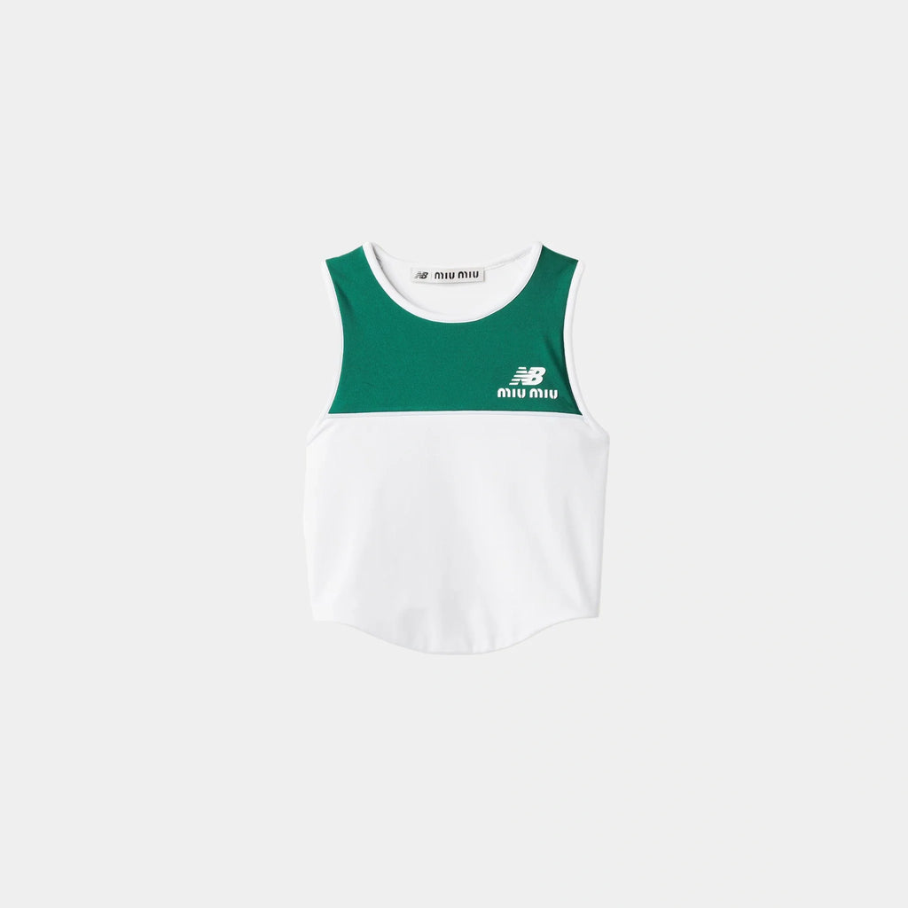 Stretch Technical Jersey Sleeveless Top Miu miu – Гарантія оригінальності – боковий вид