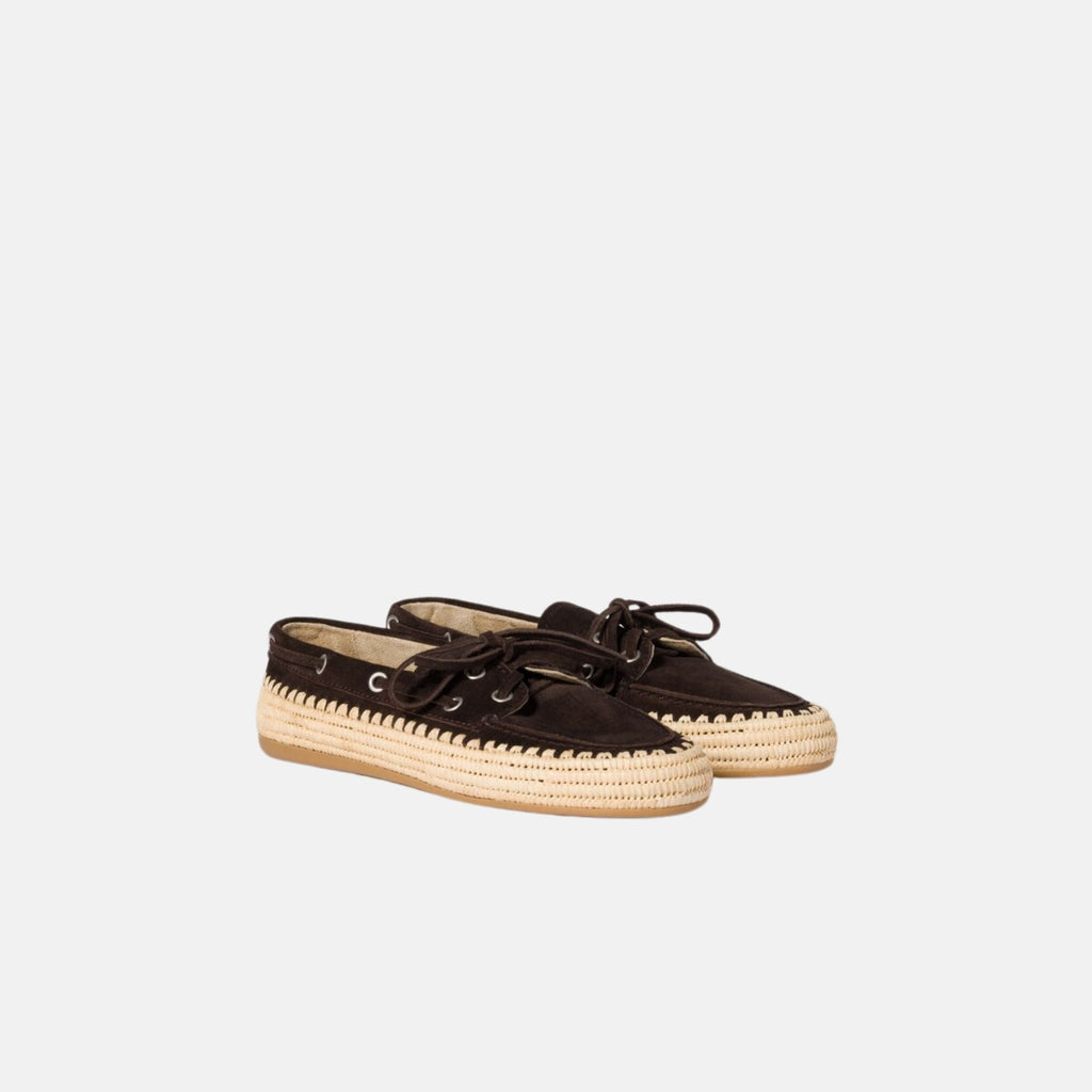 Оригінальна Suede And Raffia Boat Shoes Miu miu – збільшений вид