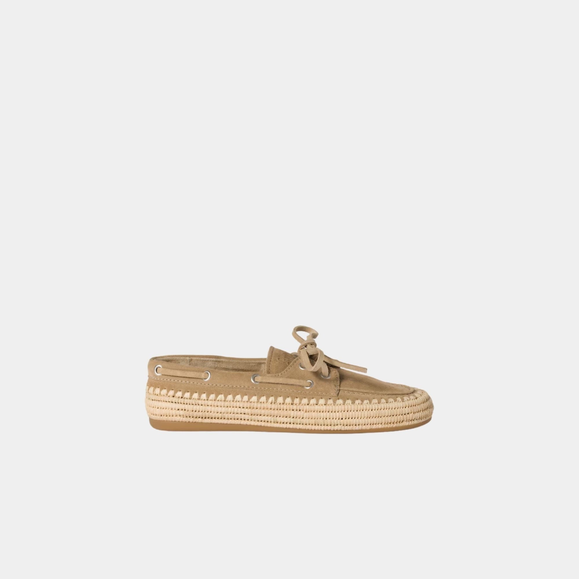 Оригінальна Suede And Raffia Boat Shoes Miu miu – вид ззаду
