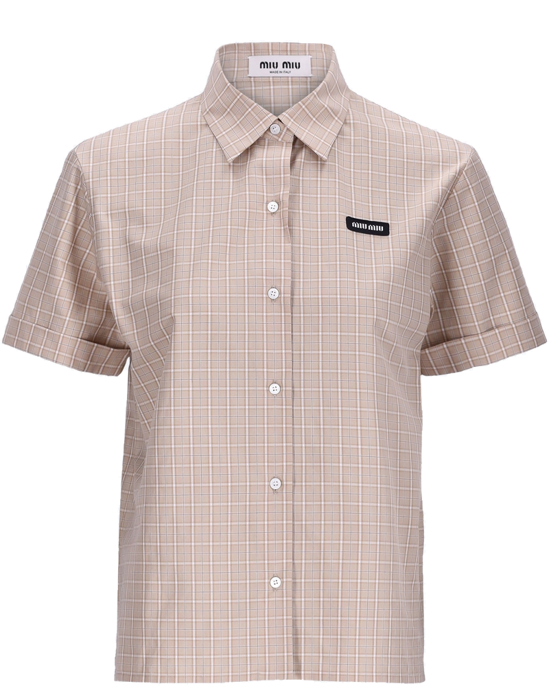 Checked Poplin Shirt Miu miu – Гарантія оригінальності