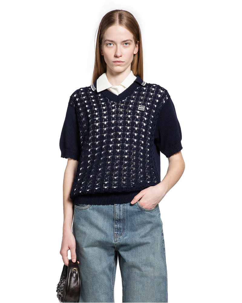 Оригінальна Knit Polo Shirt Miu miu