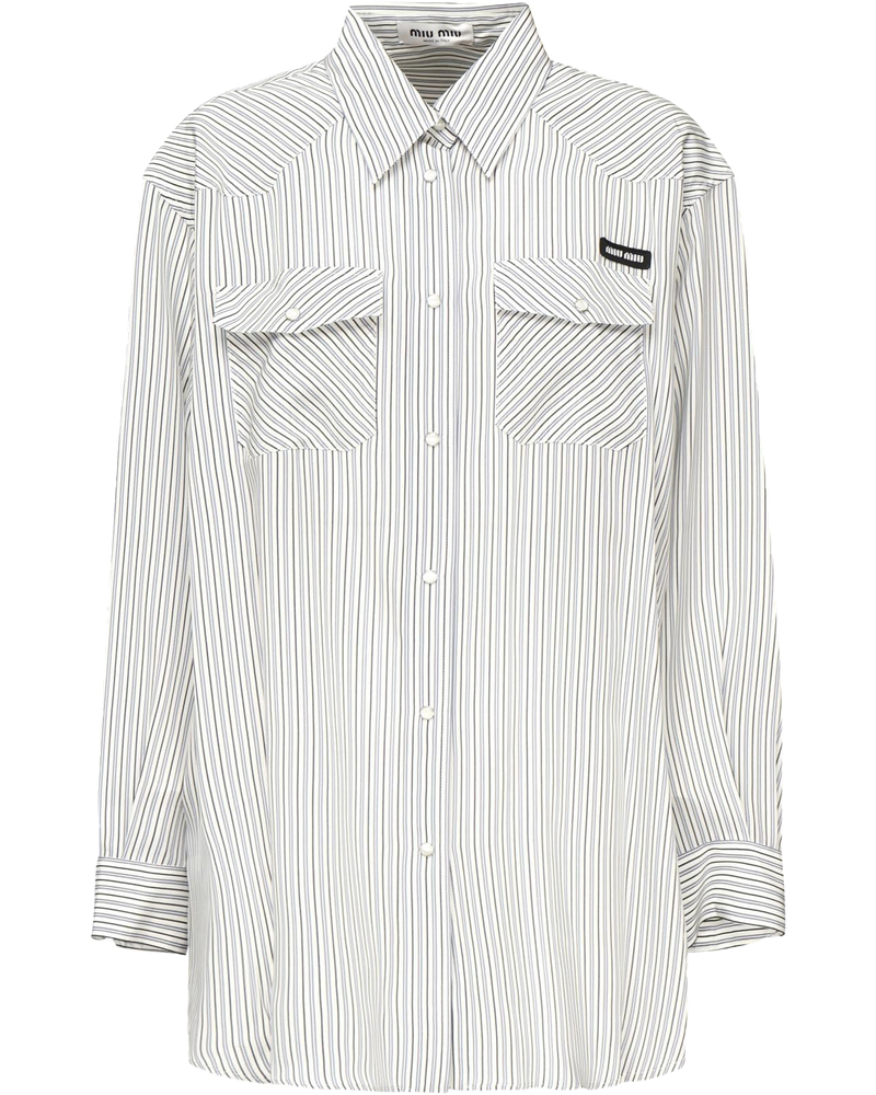 Camicia In Crêpe De Chine Miu miu – Гарантія оригінальності