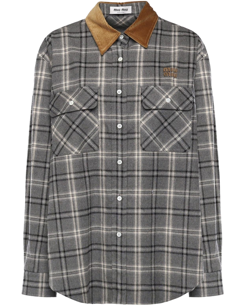 Camicia In Flanella Check Miu miu оригінал – Купити в Україні