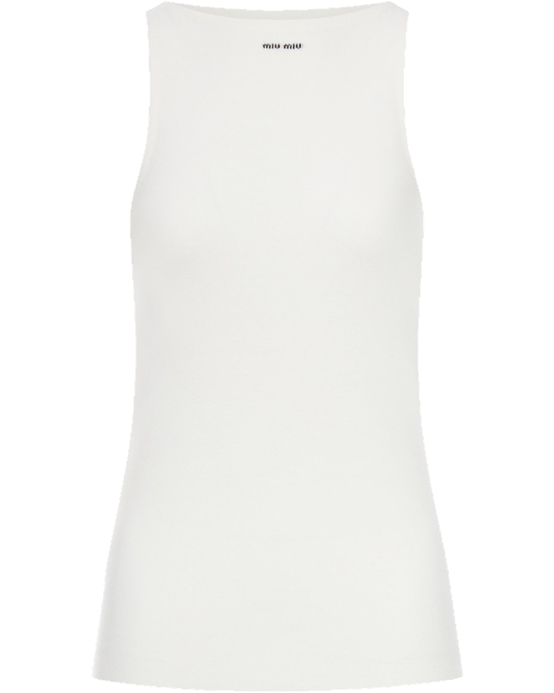 Cotton Knitted Tank Top Miu miu оригінал – Купити в Україні