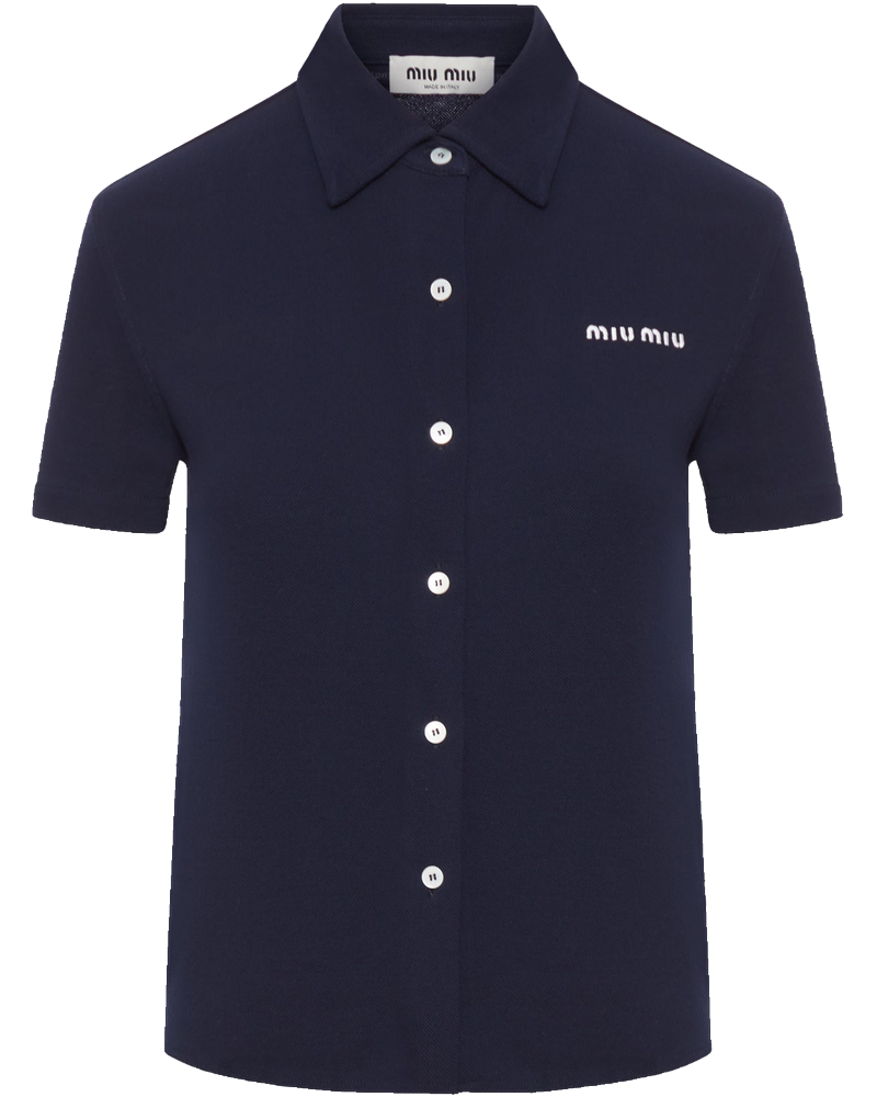Cotton Piquet Shirt Miu miu оригінал – Купити в Україні