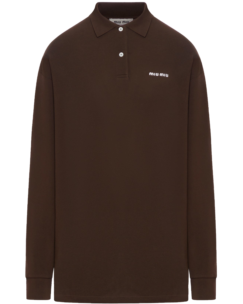 Оригінальна Piquet Fabric Polo Miu miu