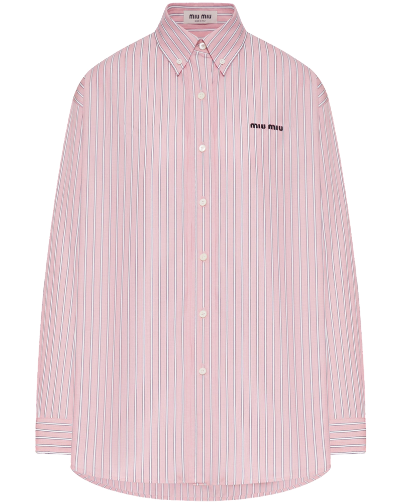 Striped Cotton Poplin Shirt Miu miu – Гарантія оригінальності