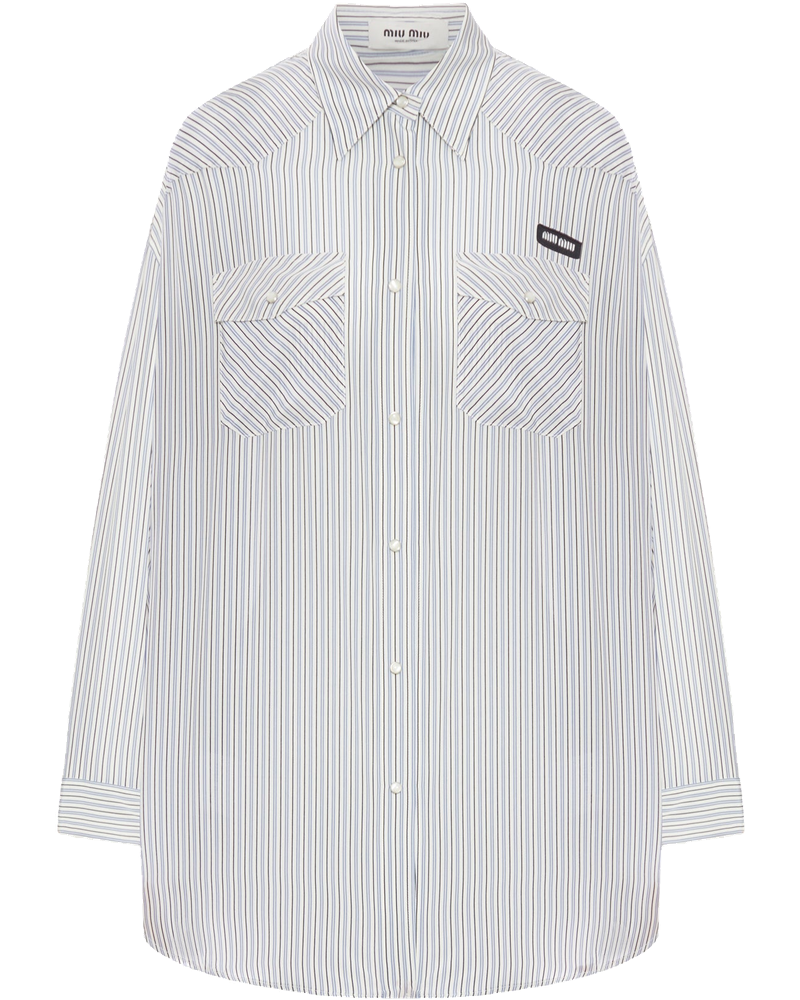Striped Poplin Shirt Miu miu – Гарантія оригінальності