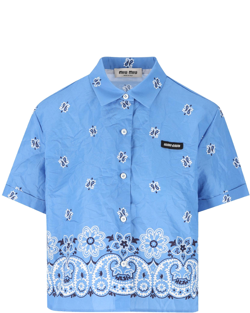 Cotton Poplin Shirt Miu miu оригінал – Купити в Україні