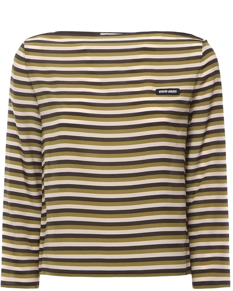 Top A Righe Con Logo Miu miu – Гарантія оригінальності