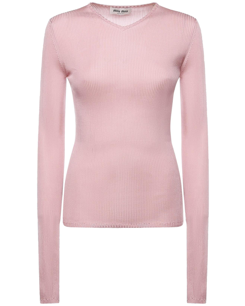 Maglia Scollo A V In Seta Miu miu оригінал – Купити в Україні