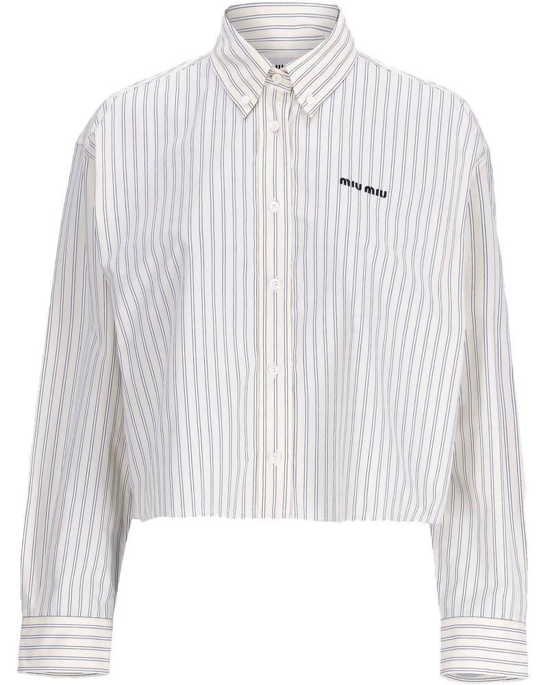 Striped Poplin Shirt Miu miu – Гарантія оригінальності