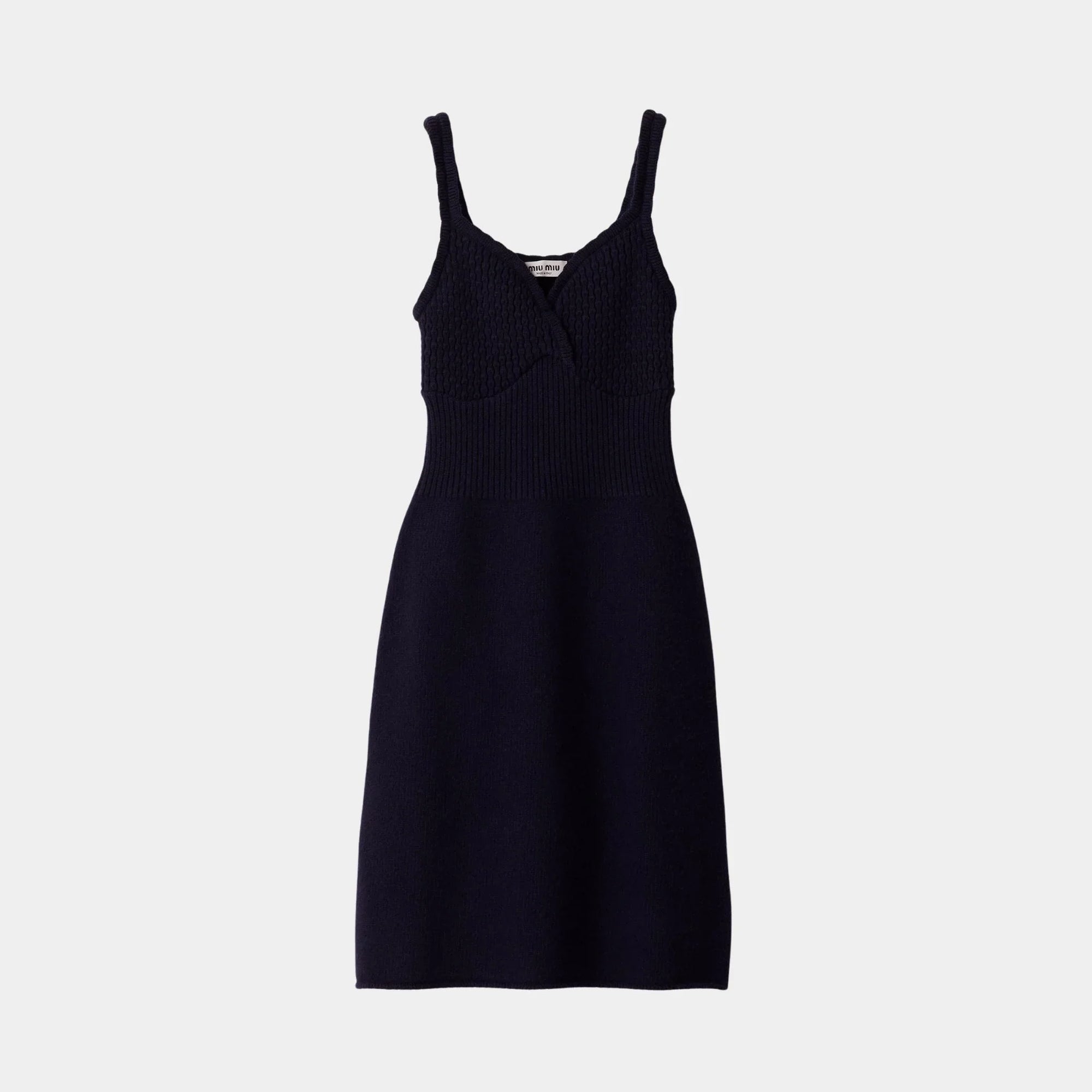 Wool Knit Tank Dress Miu miu – Гарантія оригінальності – боковий вид