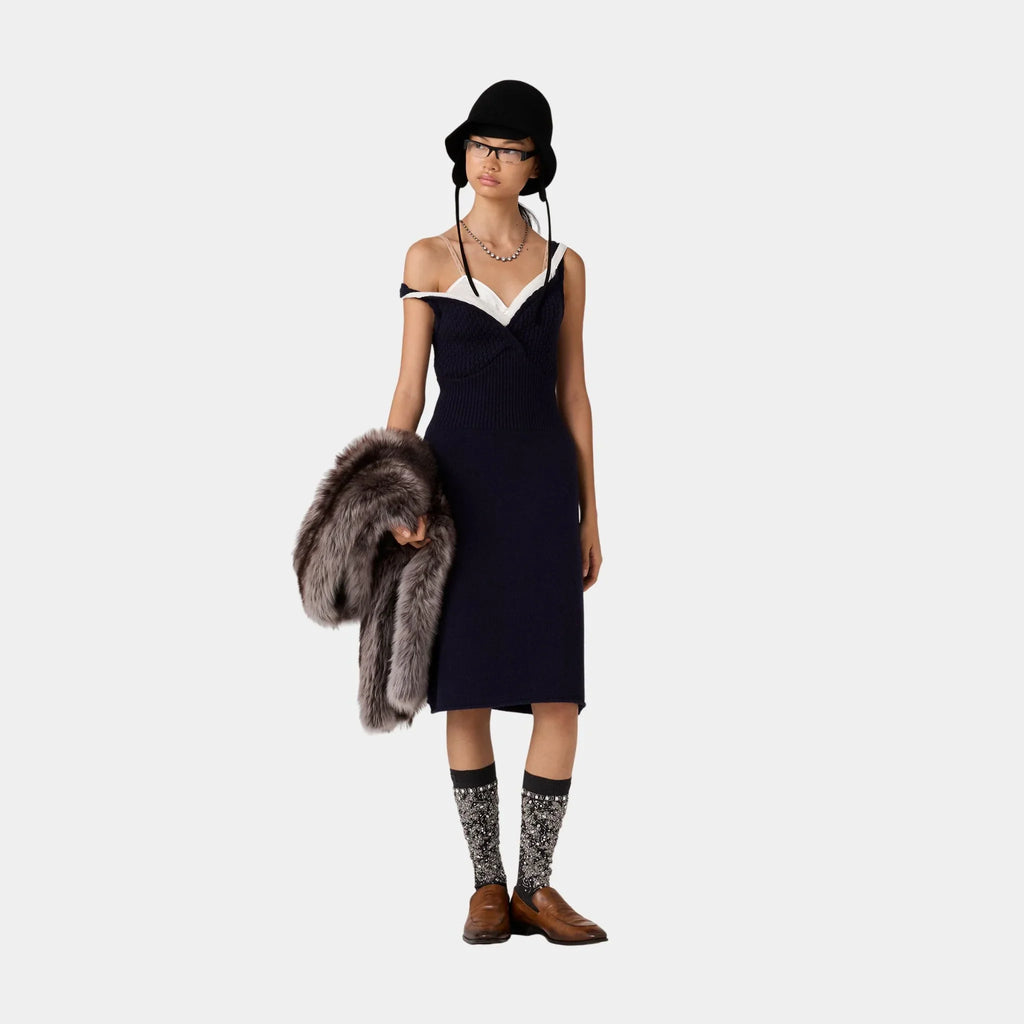 Wool Knit Tank Dress Miu miu – Гарантія оригінальності – вид ззаду