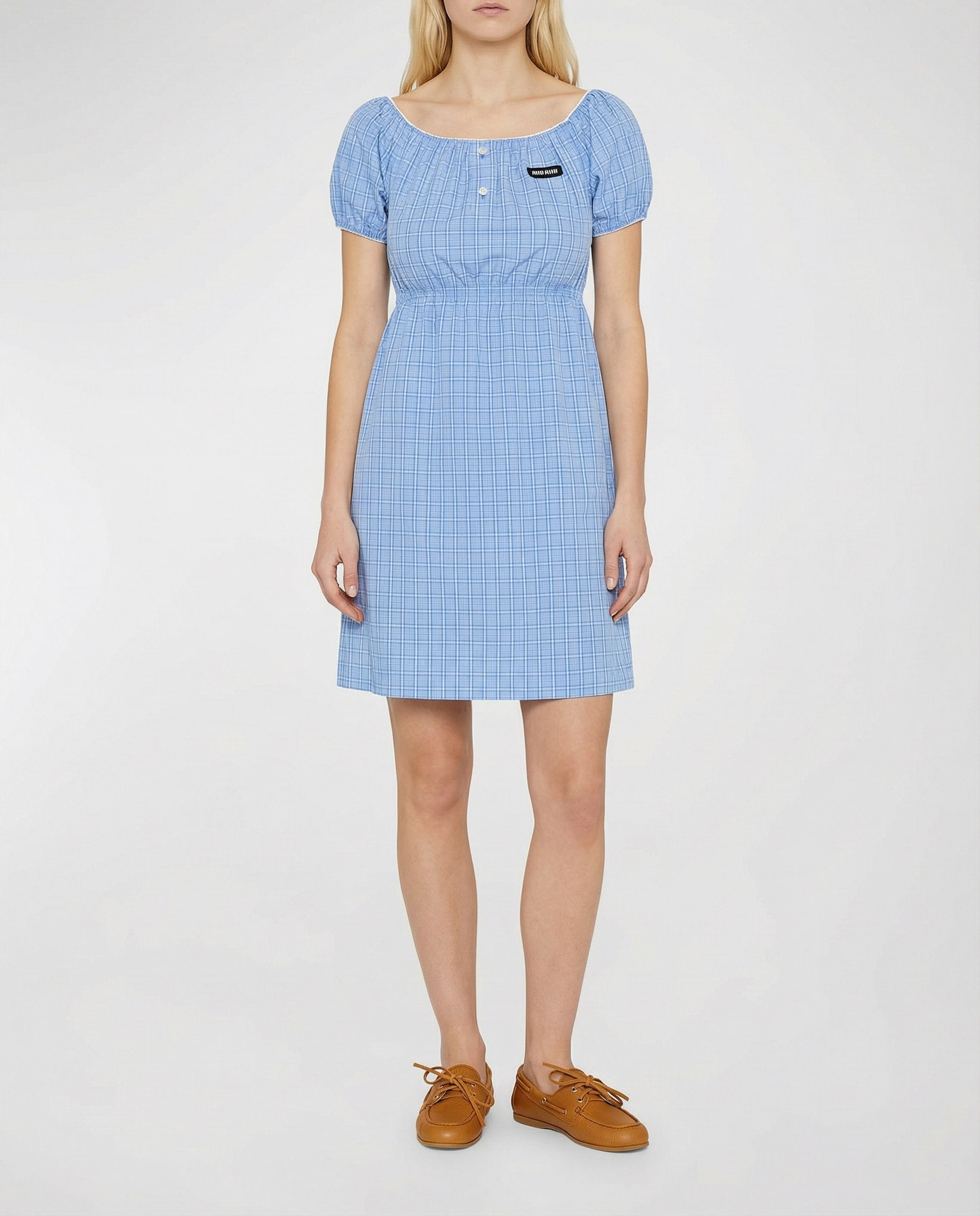 Cotton Poplin Dress Miu miu – Гарантія оригінальності – вид ззаду
