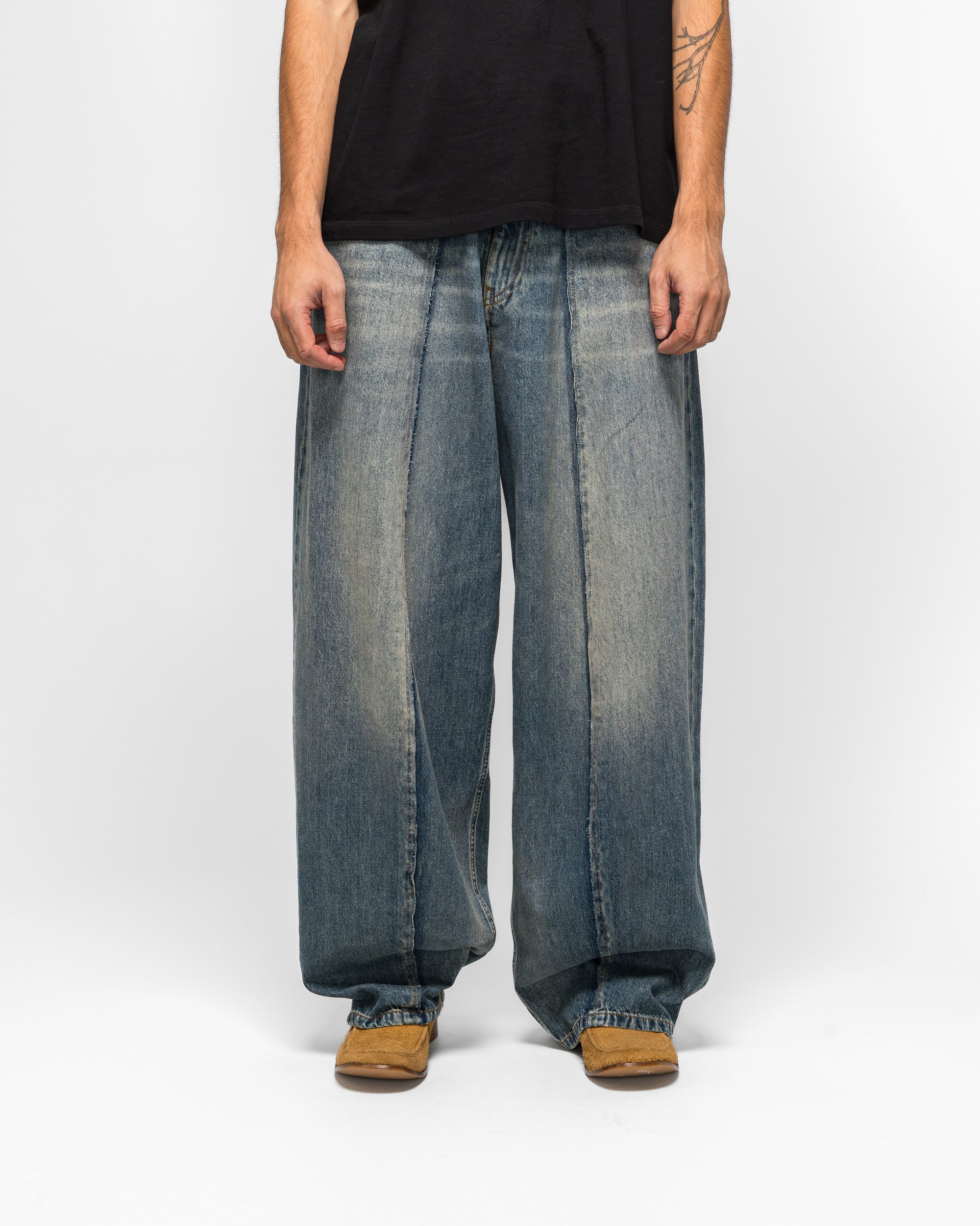 11oz Panelled Denim Trousers Maison margiela – Гарантія оригінальності – вид ззаду