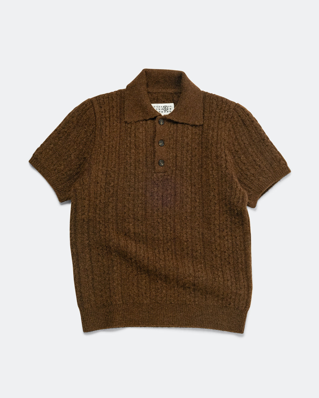 Cable 7g Knit Polo Shirt Maison margiela – Гарантія оригінальності – боковий вид
