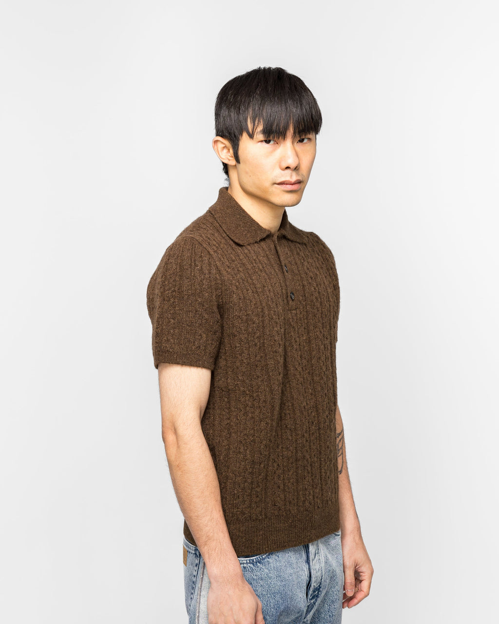 Cable 7g Knit Polo Shirt Maison margiela – Гарантія оригінальності – детальний вид