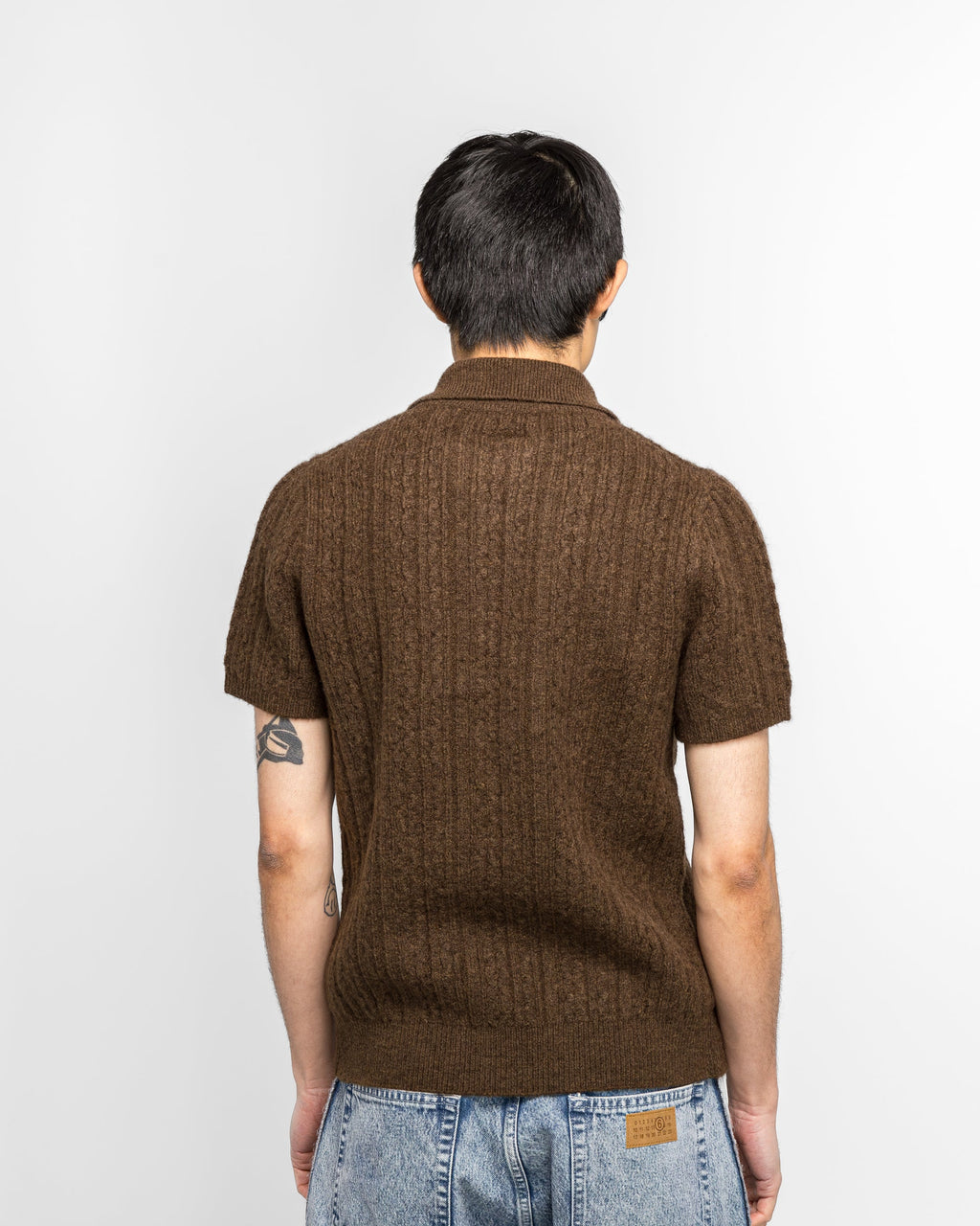Cable 7g Knit Polo Shirt Maison margiela – Гарантія оригінальності – збільшений вид