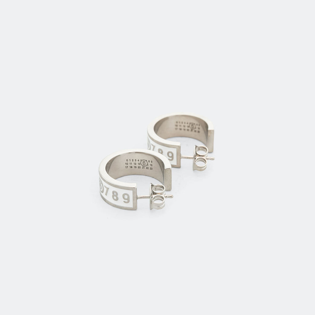 Оригінальна Enamel Logo Earrings Maison margiela – детальний вид