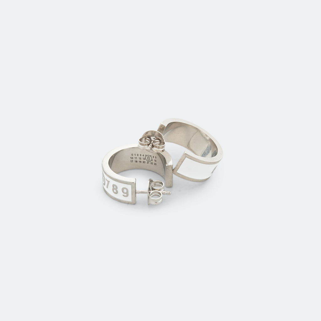 Оригінальна Enamel Logo Earrings Maison margiela – збільшений вид