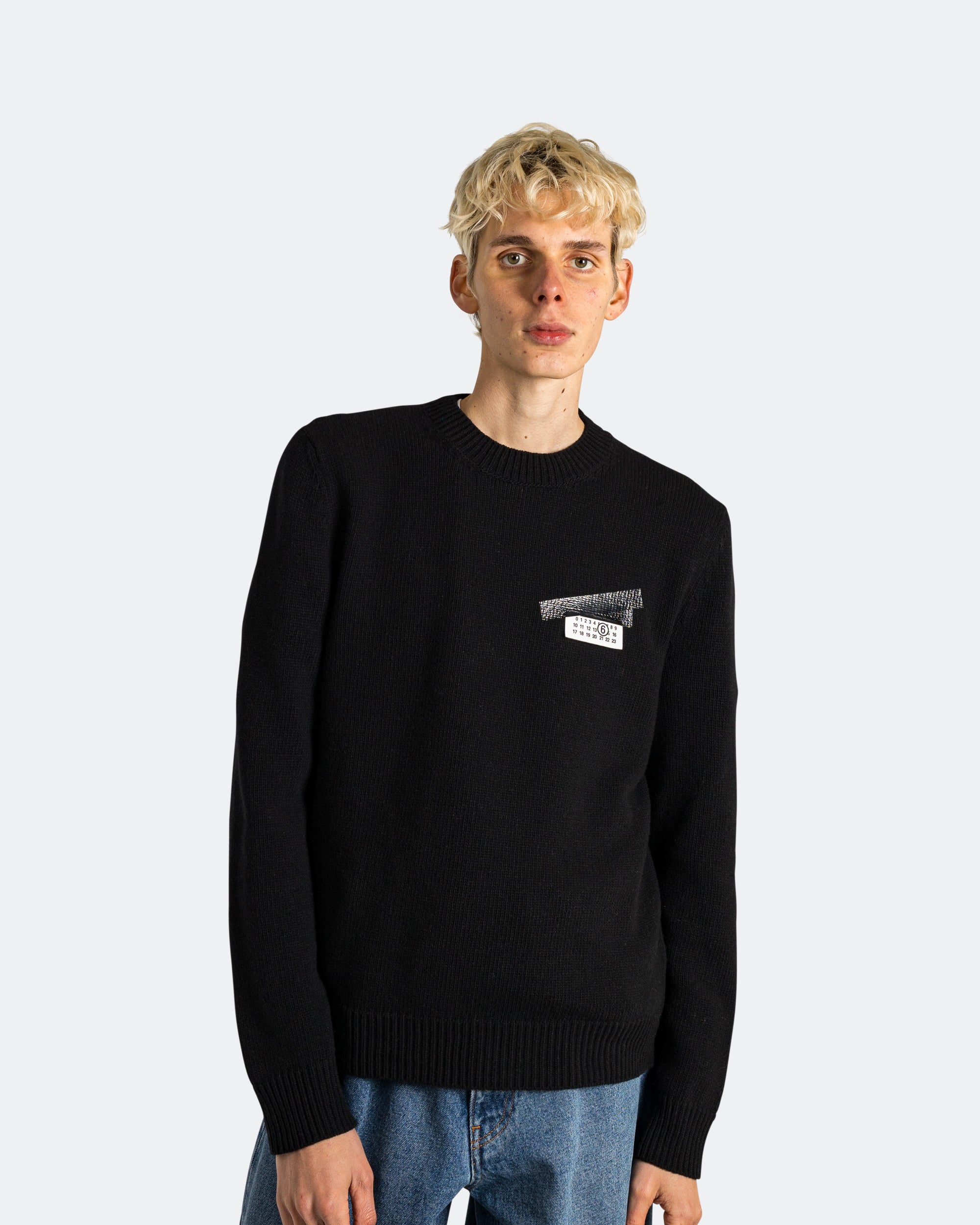 Оригінальна Numbers Logo Crewneck Sweat Maison margiela – вид ззаду