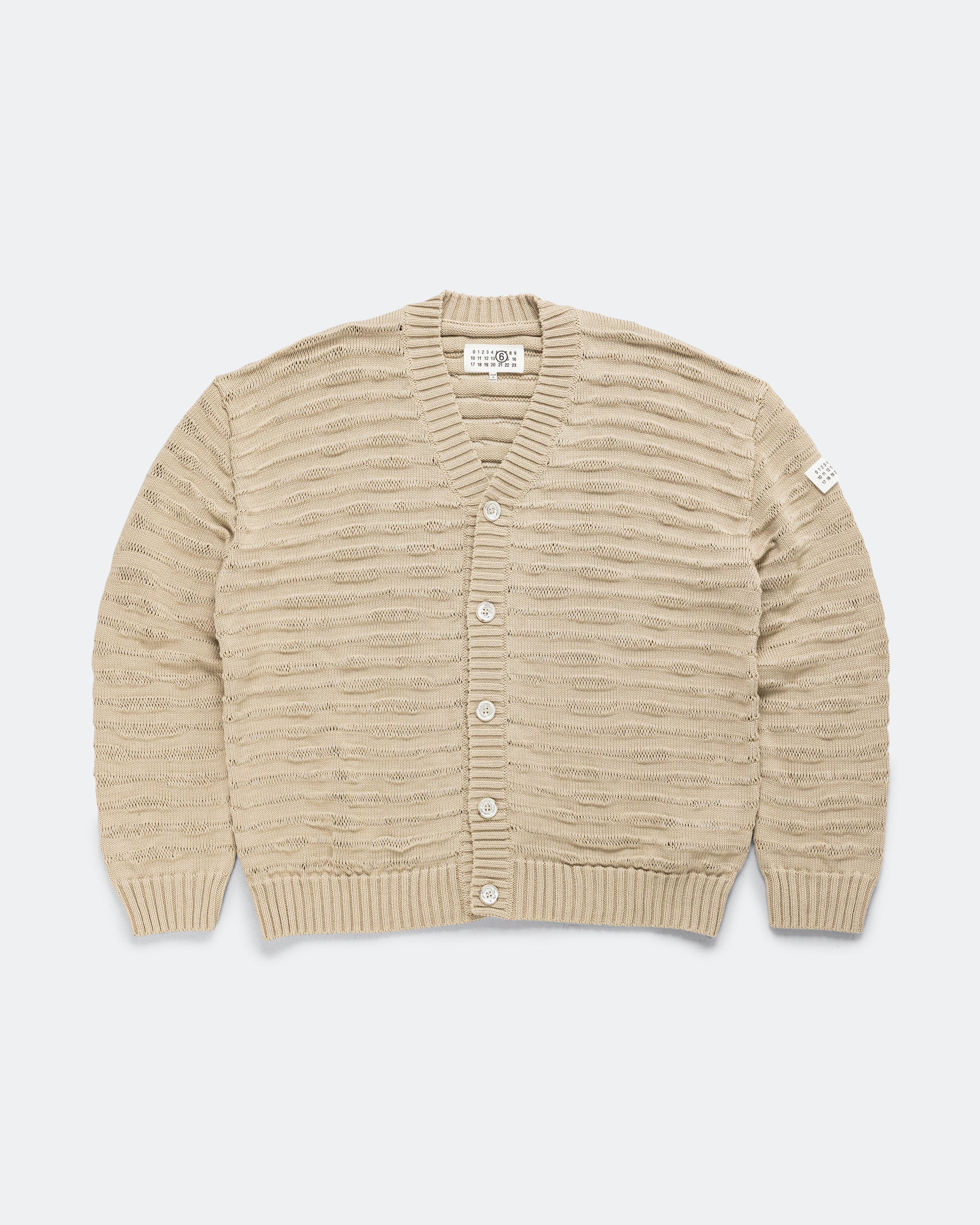 Sheer Stripes Cardigan Maison margiela оригінал – Купити в Україні – боковий вид - MAISON MARGIELA