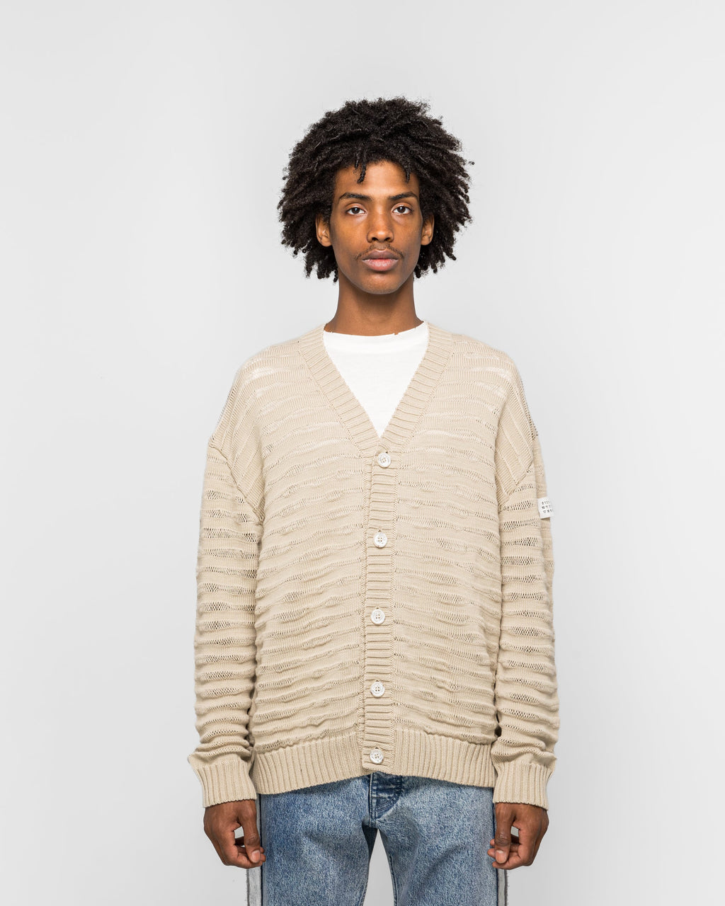 Sheer Stripes Cardigan Maison margiela оригінал – Купити в Україні – вид ззаду