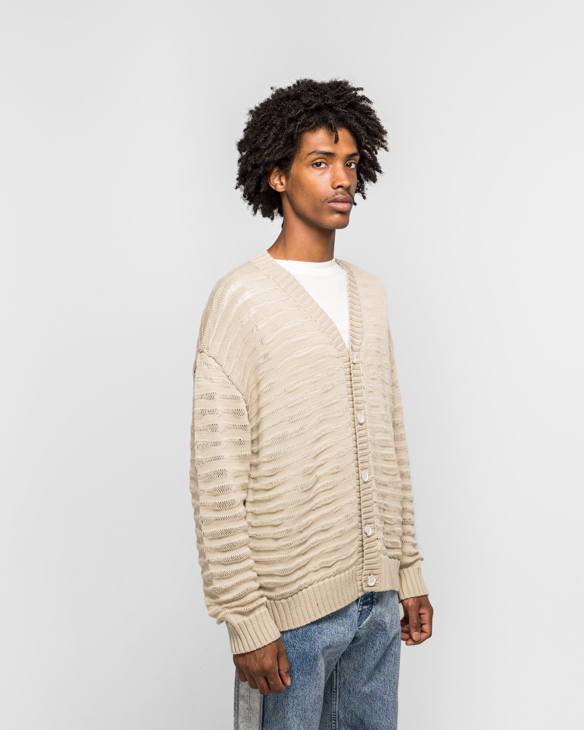 Sheer Stripes Cardigan Maison margiela оригінал – Купити в Україні – детальний вид - MAISON MARGIELA
