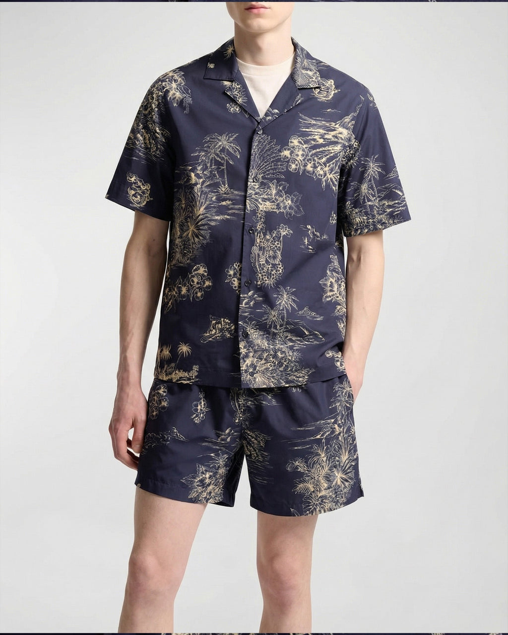 Floral Print Cotton Shirt Moncler оригінал – Купити в Україні – вид ззаду