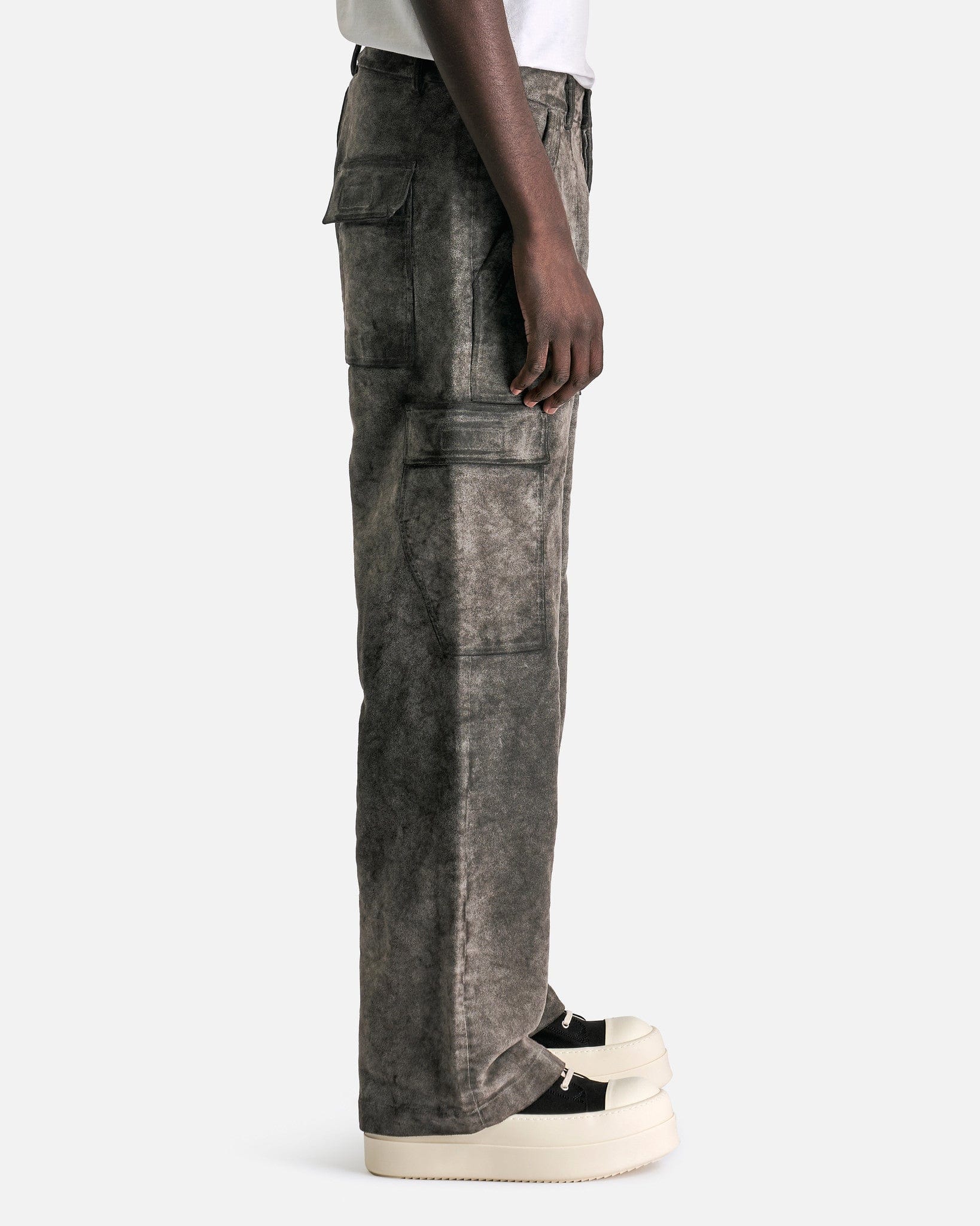 Moleskin Cargo Trousers In Dust Rick owens оригінал – Купити в Україні – вид ззаду