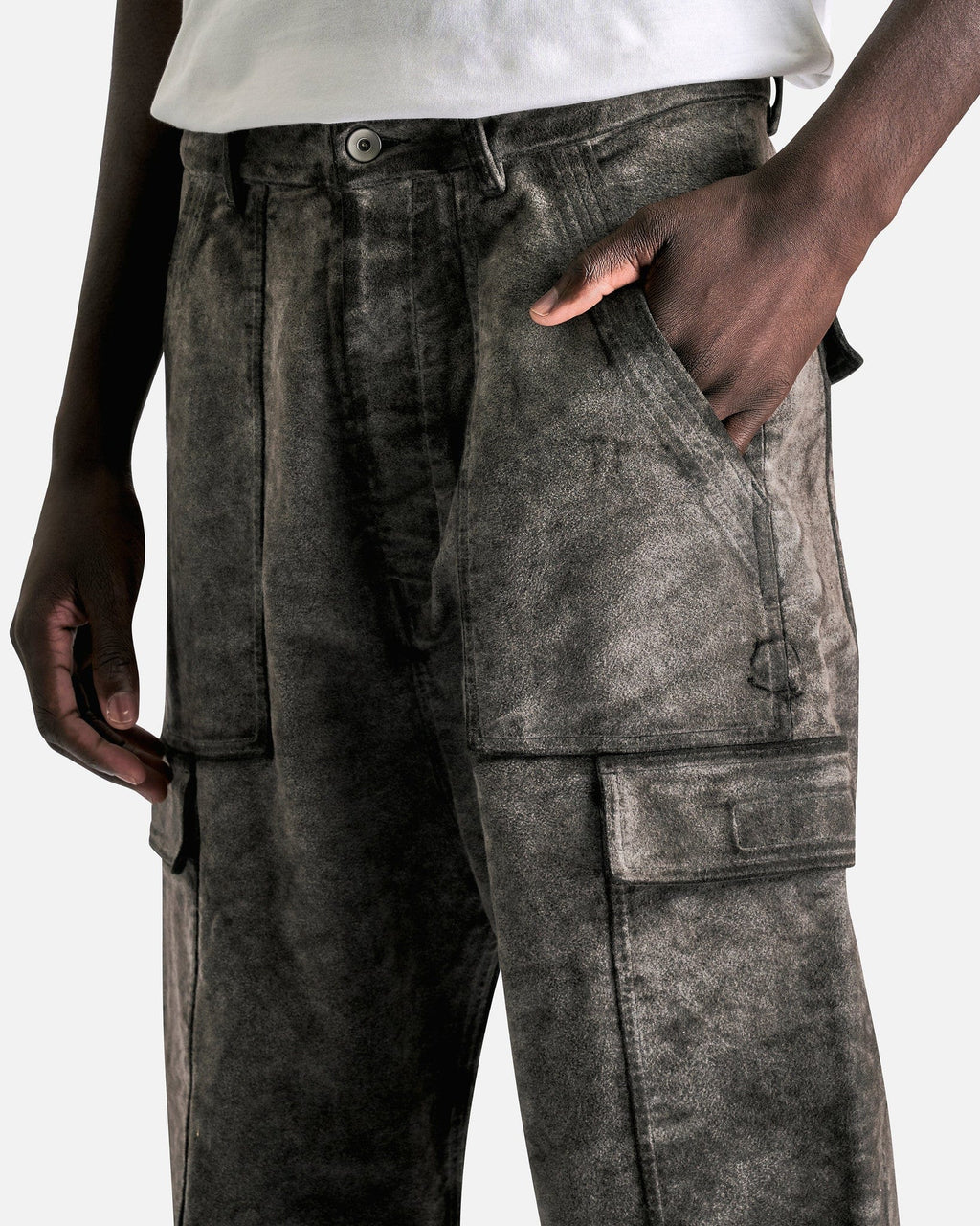 Moleskin Cargo Trousers In Dust Rick owens оригінал – Купити в Україні – збільшений вид