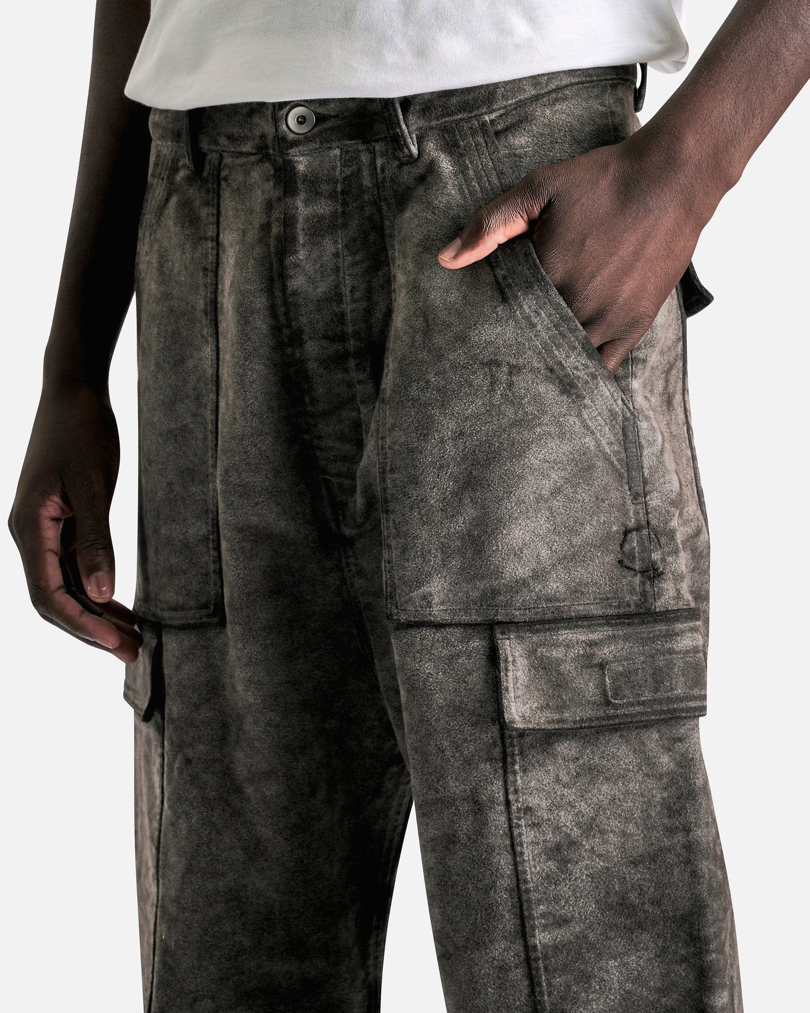 Moleskin Cargo Trousers In Dust Rick owens оригінал – Купити в Україні – збільшений вид