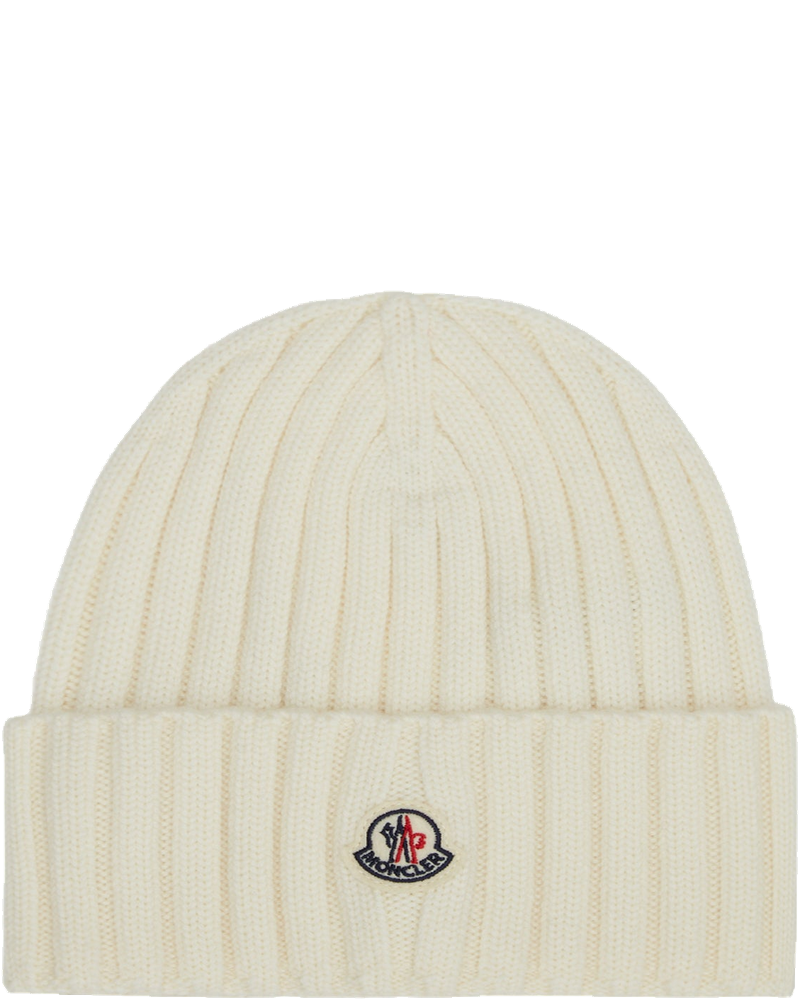 Оригінальна White Wool Beanie Moncler